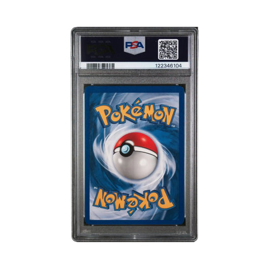 1999 Pokémon Game Ponyta #60 Base Set – PSA 8 graded Pokémon Kartenrückseite im PSA-Case