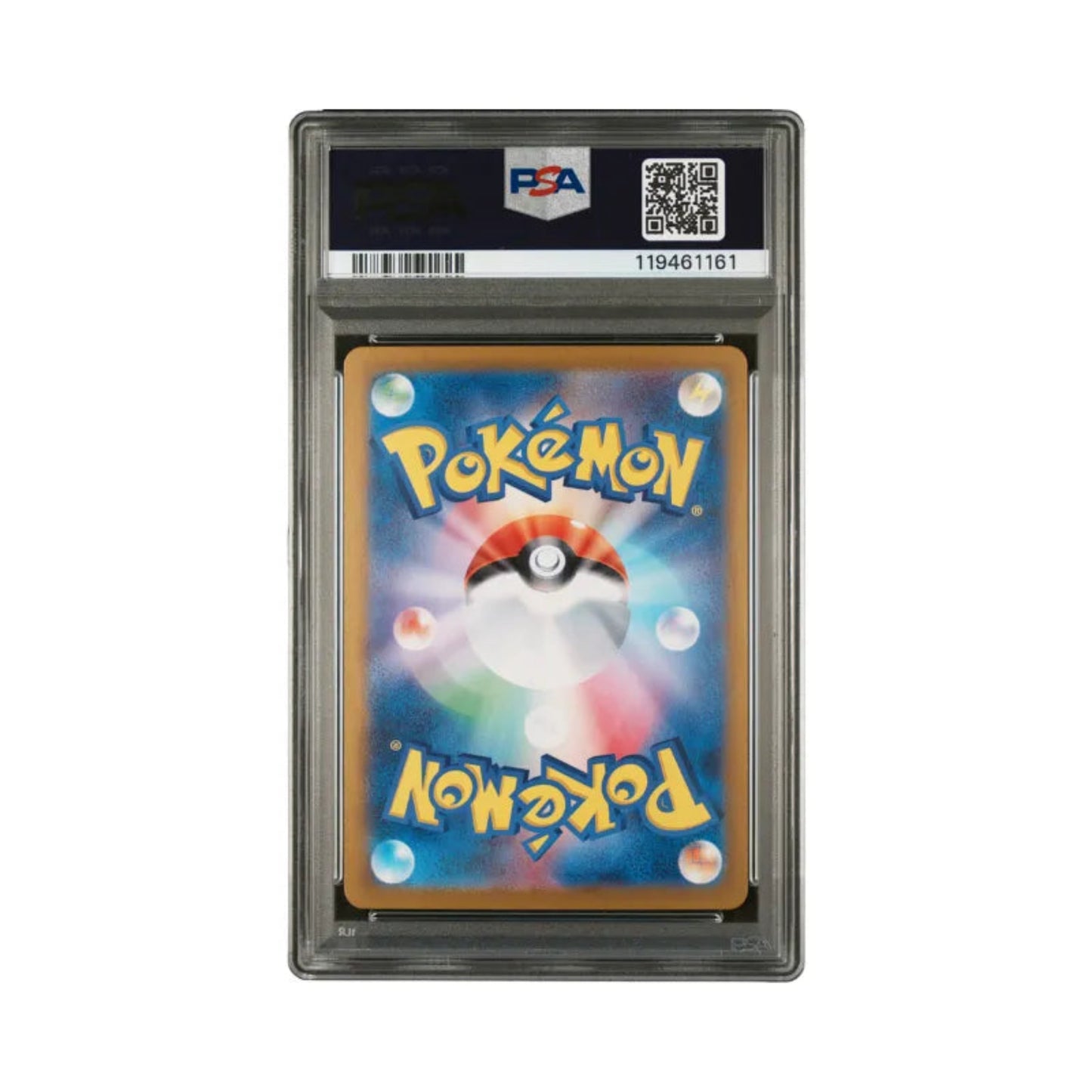 Rückseite der PSA 10 Pokémon Karte Charizard ex SV3 Ruler of the Black Flame Japanisch – Original Pokémon TCG Rückseite im PSA Case, makelloser Zustand