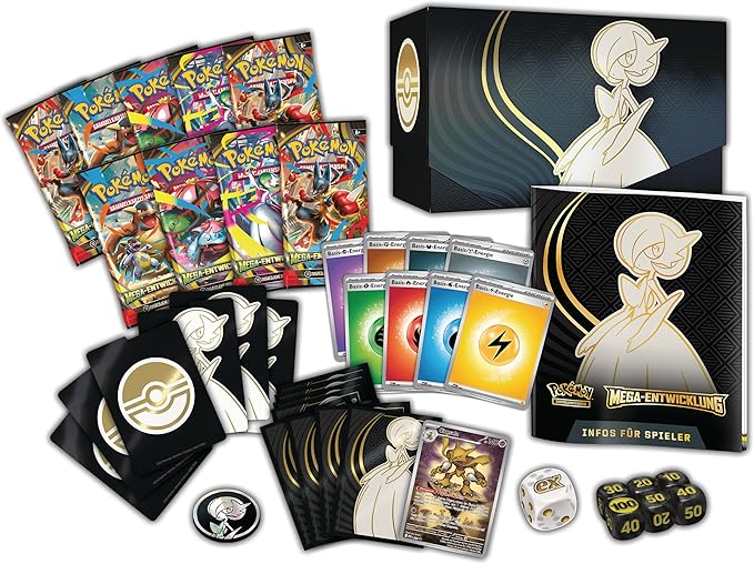 Pokémon Mega-Entwicklungen Guardevoir Top Trainer Box – Inhalt mit Boosterpacks, Promokarte und Zubehör