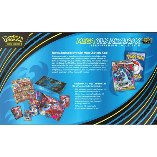 pokemon mega charizard x ex ultra premium collection rückseite produktinfo