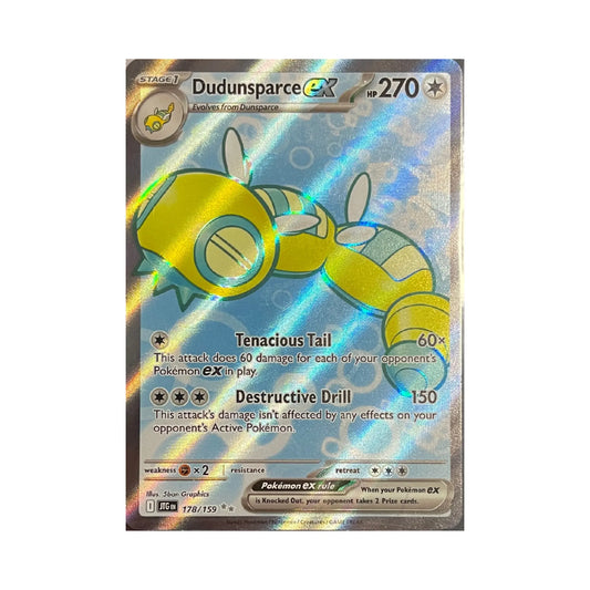 Pokemon Dudunsparce ex 178/159 JTG EN – holografische Full-Art Sammelkarte, Vorderseite
