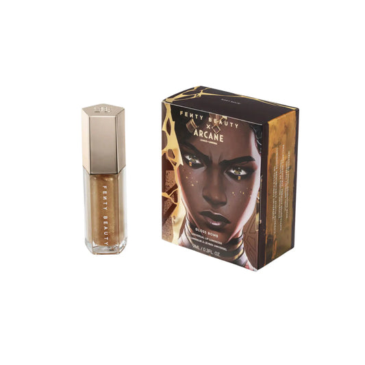 Fenty Beauty x Arcane Gloss Bomb Risky Rulin Lipgloss mit Verpackung