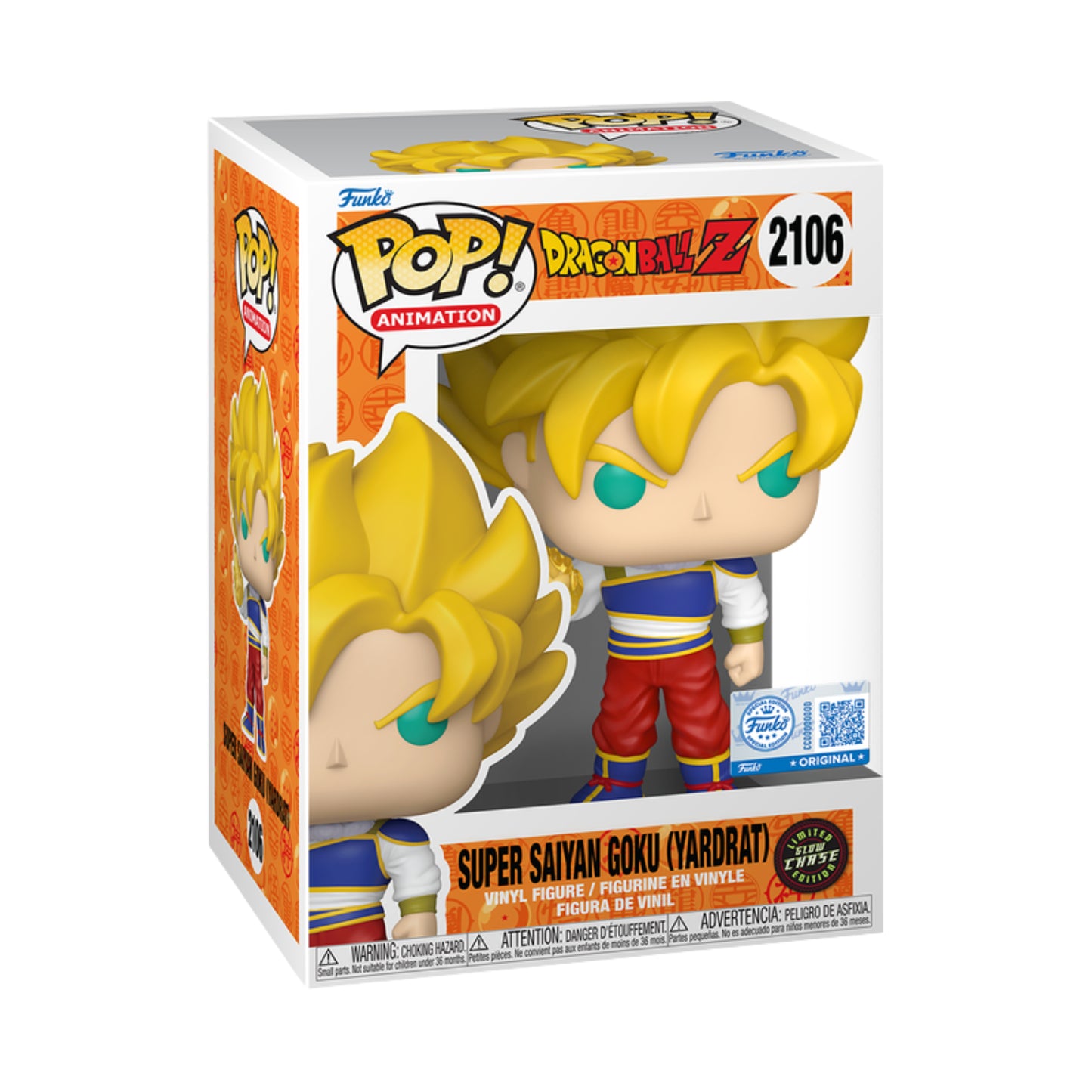 Funko Pop Dragon Ball Z Super Saiyan Goku Yardrat #2106 Box Vorderansicht