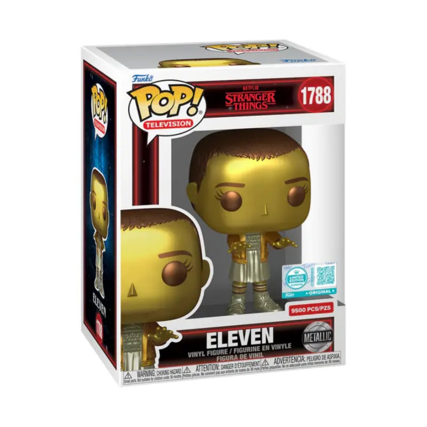 Funko Pop! Eleven Gold Limited Edition – exklusive Metallic-Figur aus Stranger Things in Sammlerbox, streng limitiert auf 9.500 Stück weltweit.
