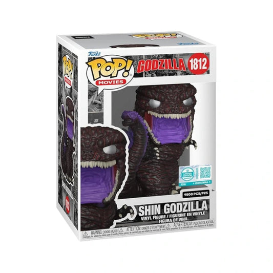 Funko POP! Movies Figur Shin Godzilla 1812 – limitierte Edition der Godzilla-Vinylfigur mit violettem Maul, originalverpackt in Sammlerbox.
