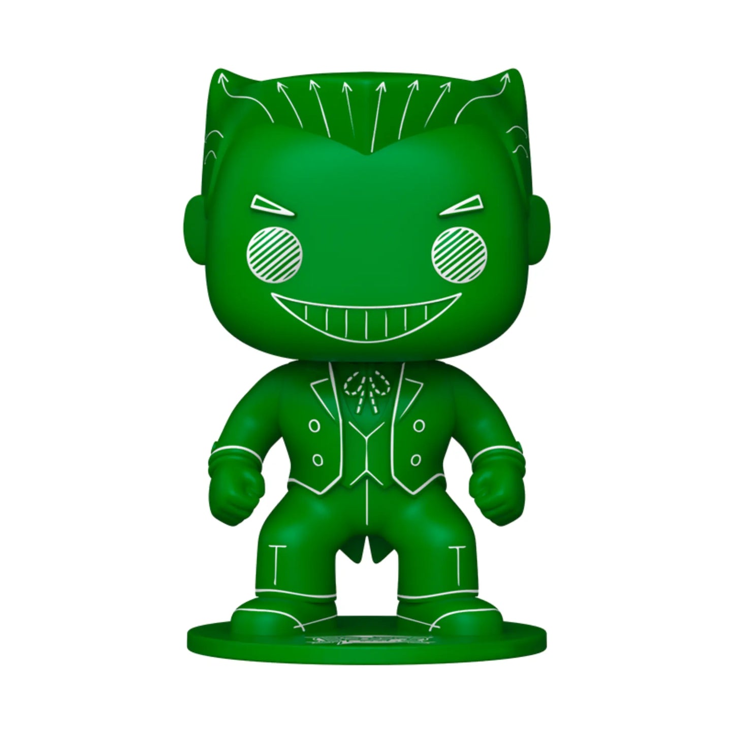 Funko POP The Joker Figur im grünen Blueprint-Design – Vorderansicht