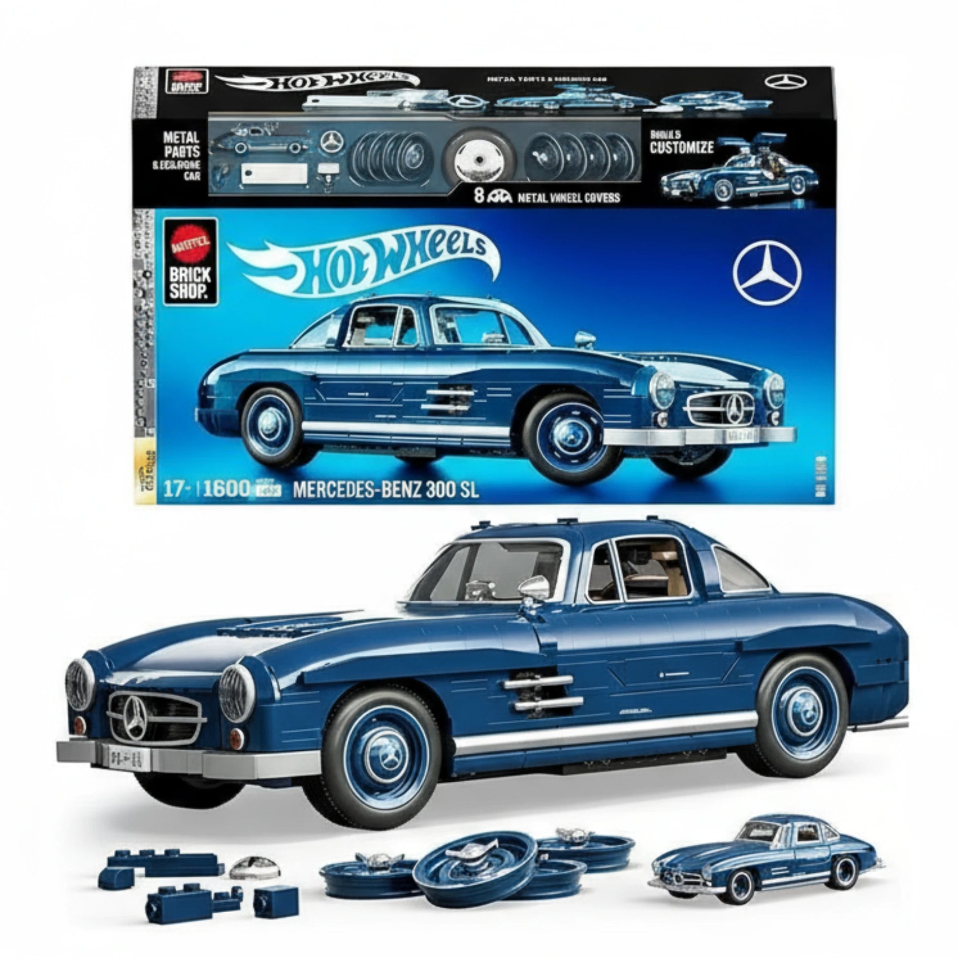Hot Wheels Mercedes-Benz 300SL – exklusives Sammlermodell im Maßstab 1:12 mit originalgetreuem Design, austauschbaren Teilen und hochwertiger Hot Wheels Verpackung für echte Automobilfans.