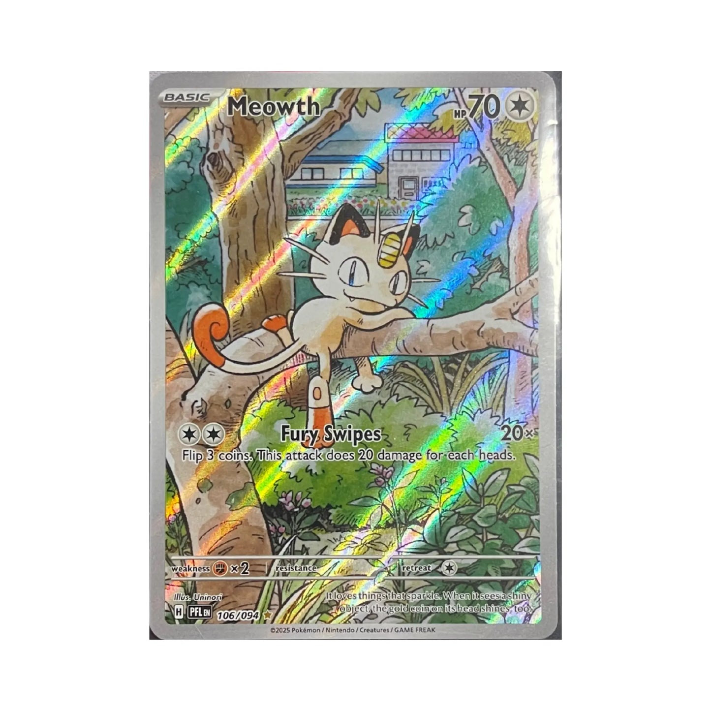 Pokemon Meowth PFL 106 Holo Sammelkarte (EN)