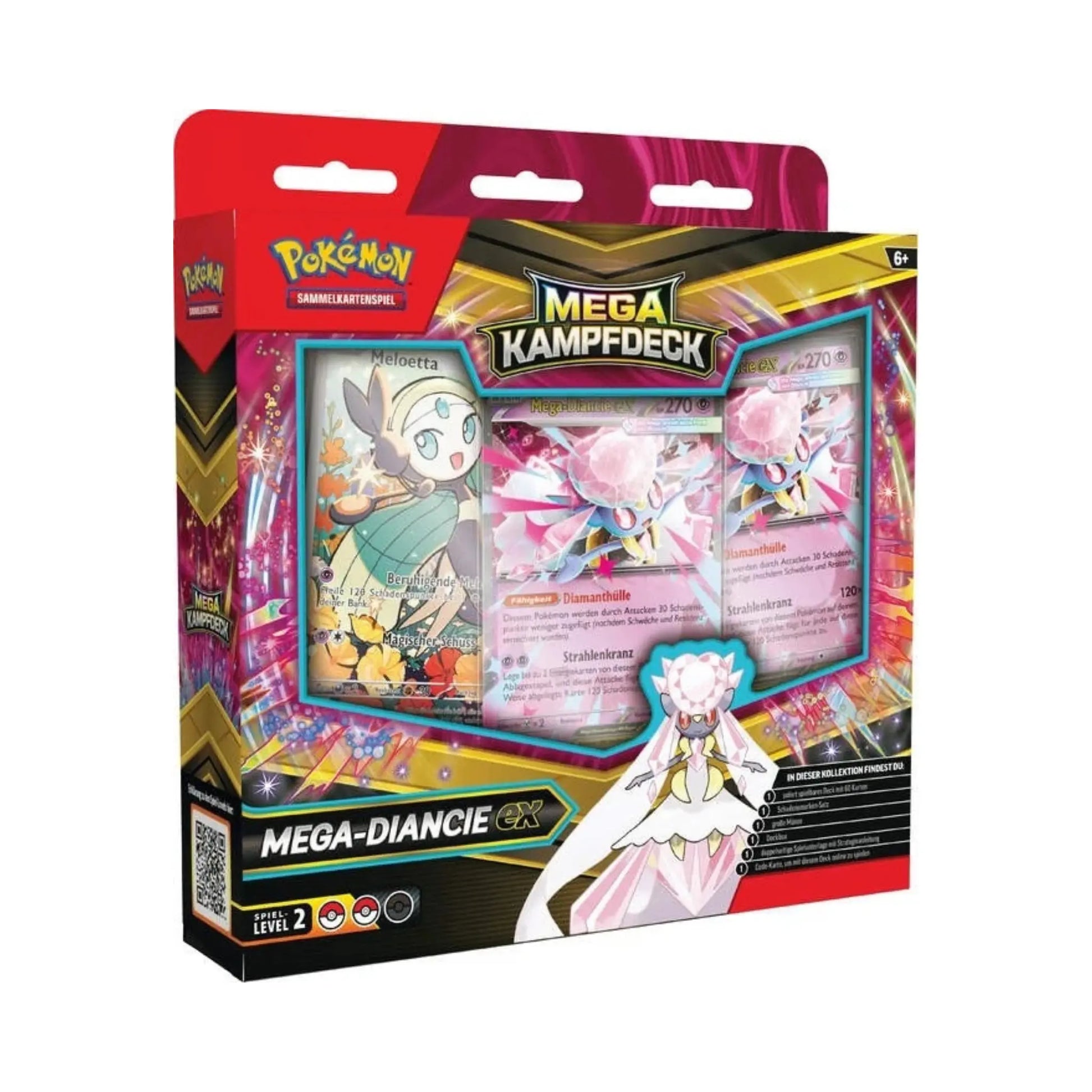 Pokémon Mega Kampfdeck Mega Diancie EX Frontansicht Battle Deck Deutsch