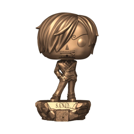 Funko Pop! Plus Sanji Bronze Edition Statue – exklusive One Piece Sammlerfigur aus der 2018 Serie, detailreich gestaltet in bronzener Optik mit Sockelgravur „Sanji“.