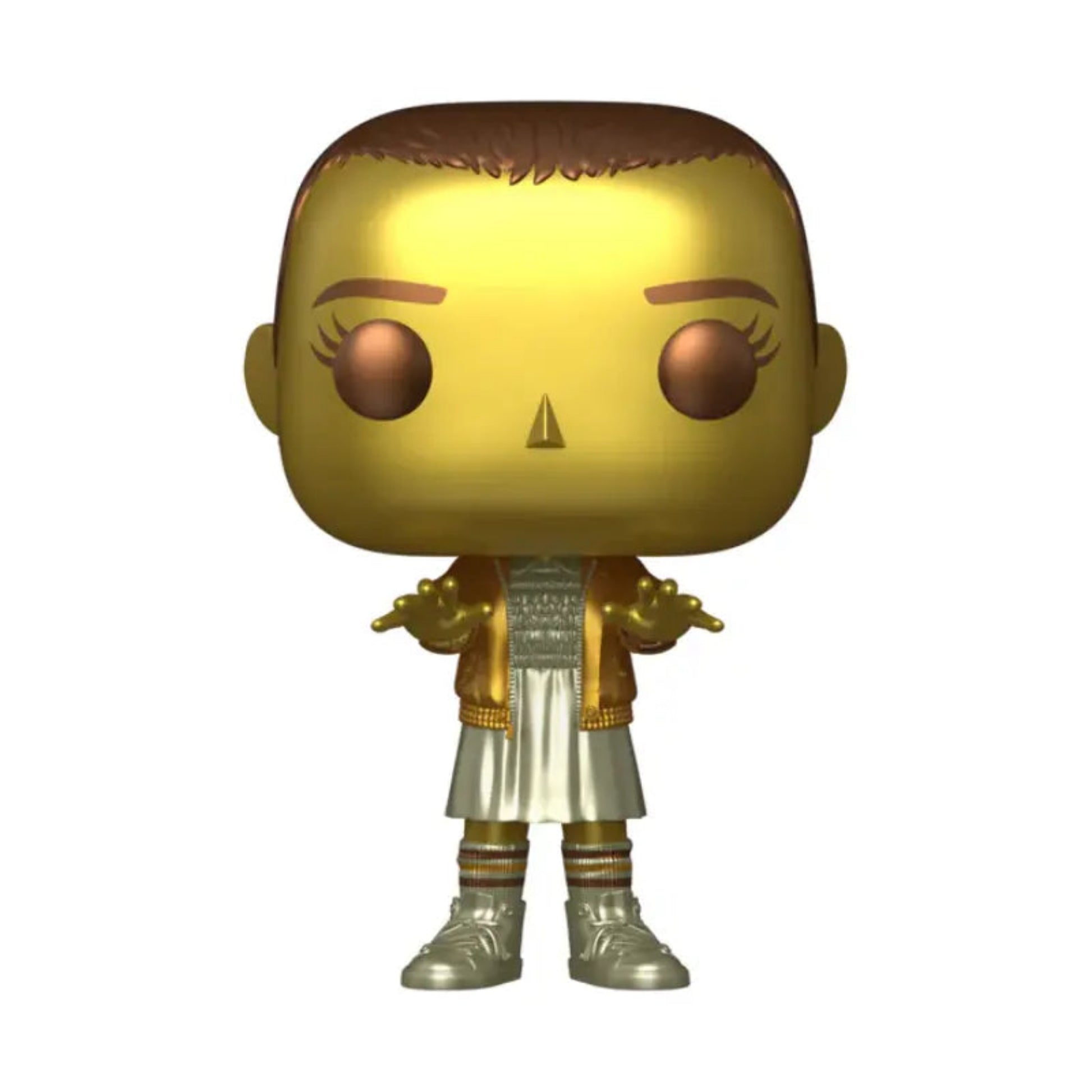 Stranger Things Funko Pop! Eleven Gold – goldene Sammlerfigur aus der Supreme Limited Edition Serie, inspiriert von der beliebten Netflix-Serie.