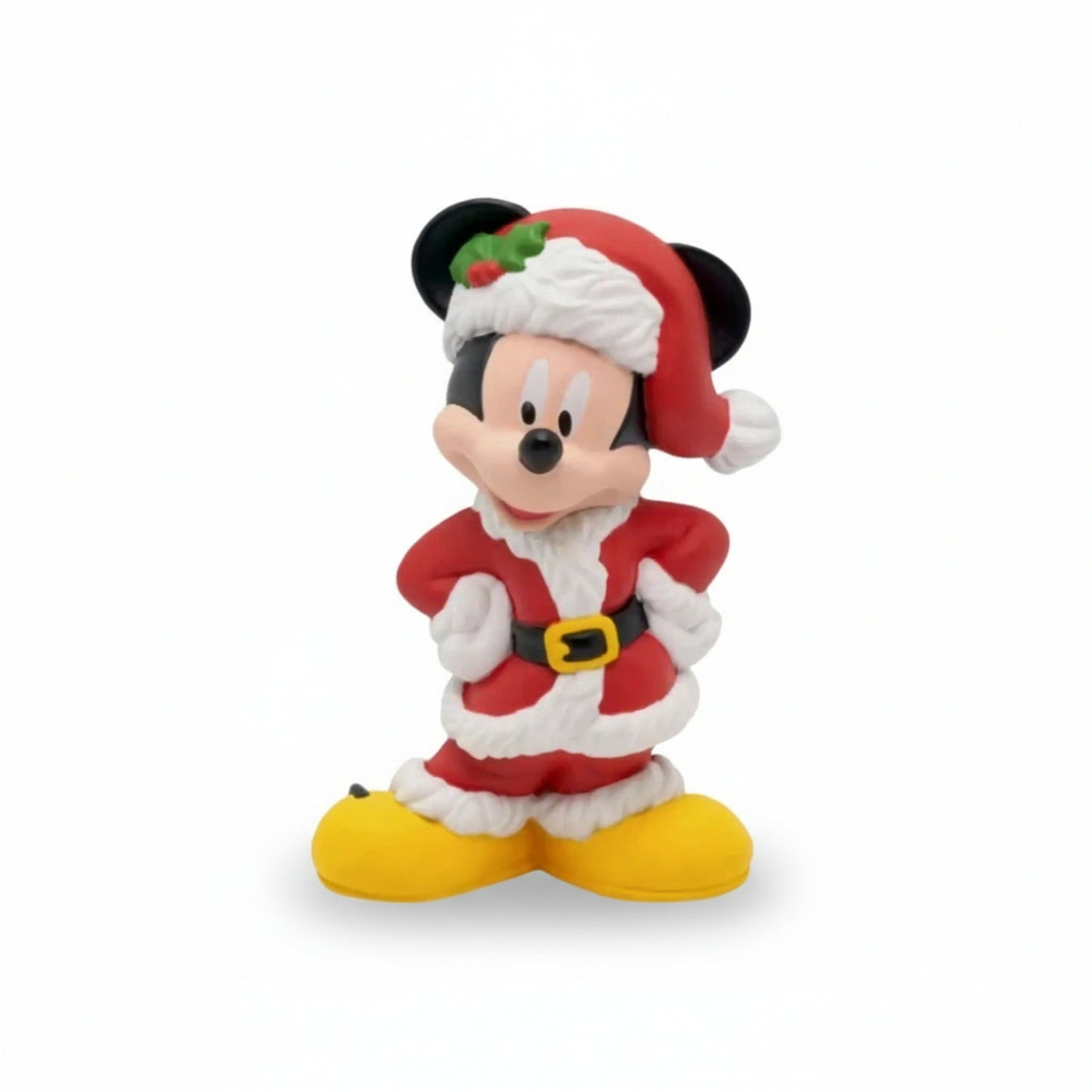 Tonies Mickys großes Weihnachtsfest Hörfigur als Micky Maus im Weihnachtsmann Kostüm mit roter Mütze und gelbem Schuhwerk, freigestellt auf weißem Hintergrund