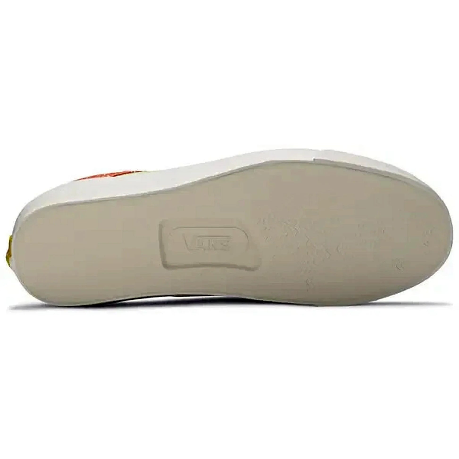 Vans Acer Ni SP x Rhude Multicolor – Unteransicht des Sneakers mit beiger Außensohle und geprägtem Vans-Logo in der Mitte auf weißem Hintergrund.